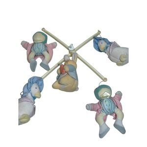 Vintage Nursery Decor Crib Mobile Rabbit Goose Frog Eden Toys Baby Room